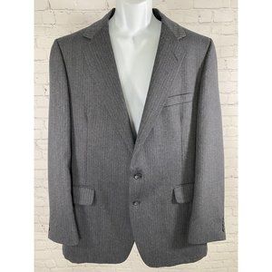 American Craftsman Blue Lightly Striped Two Button Blazer Jacket 44 *read*